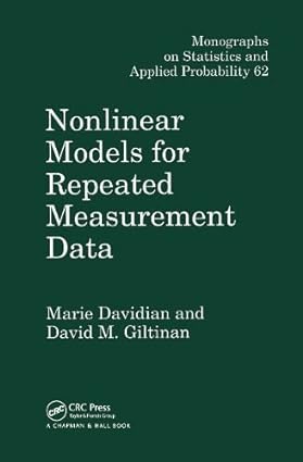 Nonlinear Models for Repeated Measurement Data (Chapman & Hall/CRC Monographs on Statistics and Applied Probability) - Orginal Pdf
